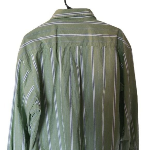 Old Navy Green Striped Shirt Long Sleeve L NWT‎ - Picture 11 of 14